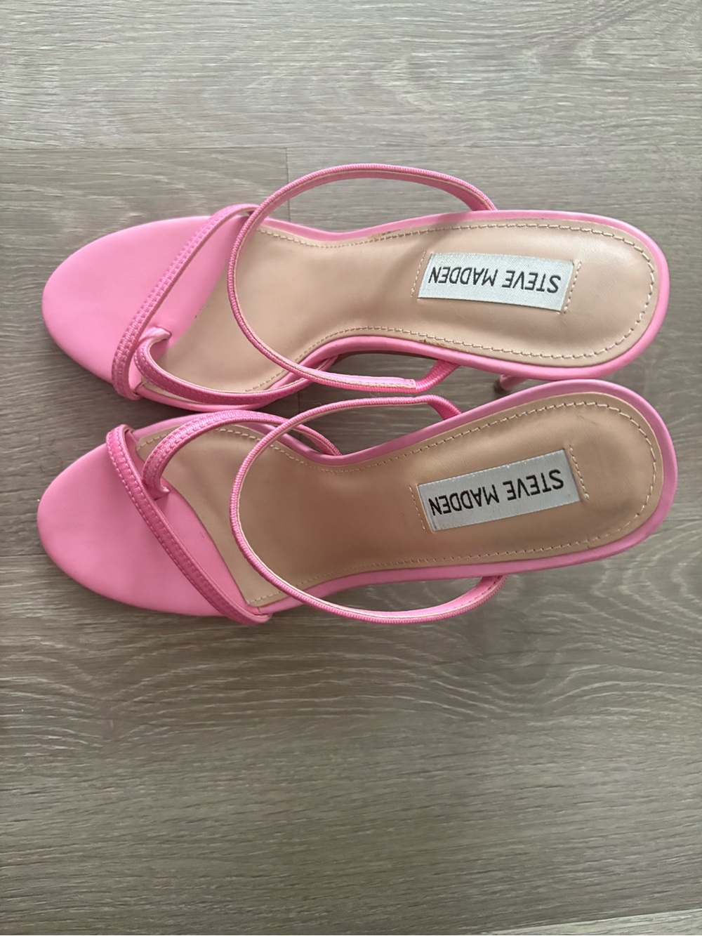 Steve Madden Pink Strappy Slingback Heels